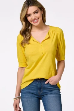 Puff Sleeve Henley
