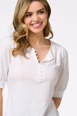 Puff Sleeve Henley