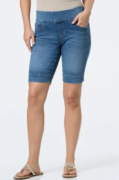Pull- On Denim Shorts
