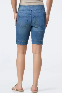 Pull- On Denim Shorts