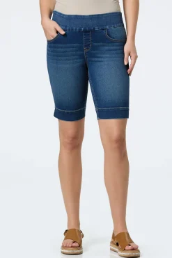 Pull- On Denim Shorts