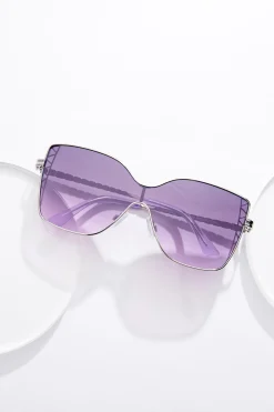Purple Lens Metal Sunglasses