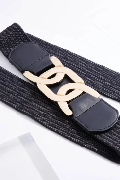 Raffia Chain Link Stretch Belt