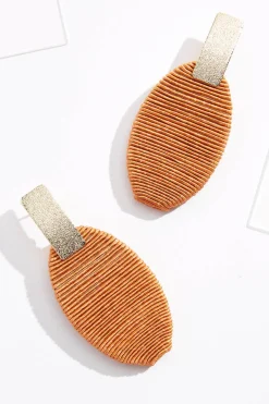 Raffia Oval Earrings