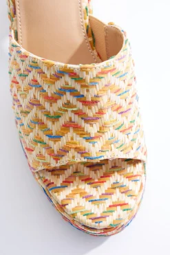 Raffia Wrapped Platform Sandals