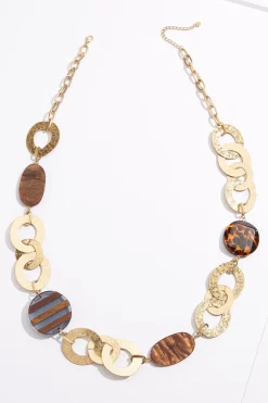Resin Linked Long Necklace