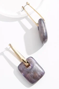 Resin Rectangle Earrings
