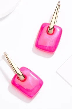 Resin Rectangle Earrings
