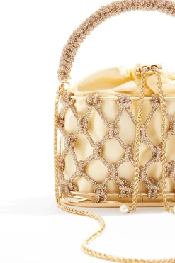 Rhinestone Caged Mini Bag