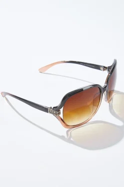 Rhinestone Detail Square Sunglasses