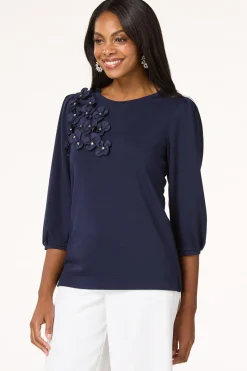 Rhinestone Flower Sweatshirt