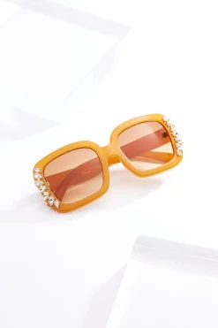 Rhinestone Marquis Square Sunglasses