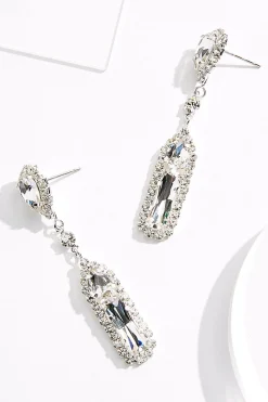 Rhinestone Pendant Earrings