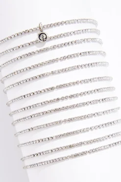Rhinestone Row Stretch Bracelet Set