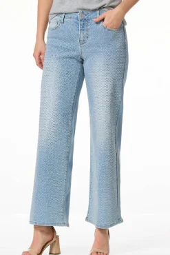 Rhinestone Wide Leg Jeans