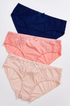 Rib Floral Lace Panty Set