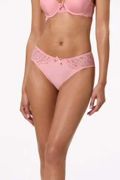 Rib Floral Lace Panty Set