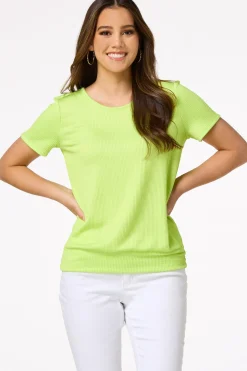 Ribbed Lattice Back Top