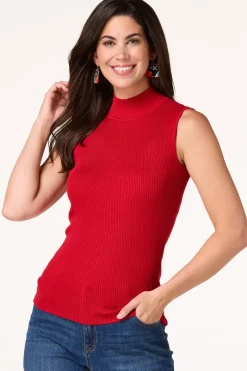 Ribbed Mock Neck Sweater
