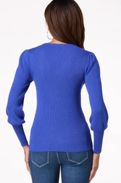 Ribbed Puff Sleeve Sweater