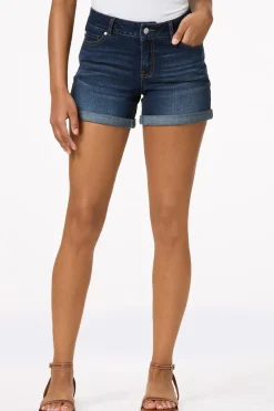 Rolled Denim Shorts