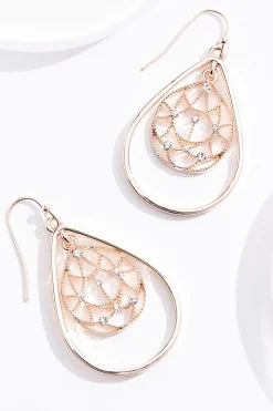 Rose Gold Tear Earrings