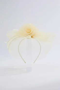 Rosette Feather Veil Fascinator