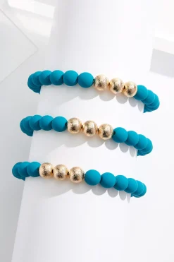 Rubber Ball Stretch Bracelet Set