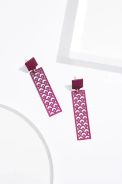 Rubber Filigree Post Earrings