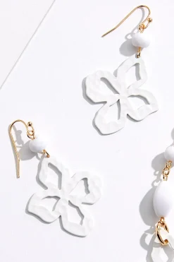 Rubber Floral Long Necklace Set