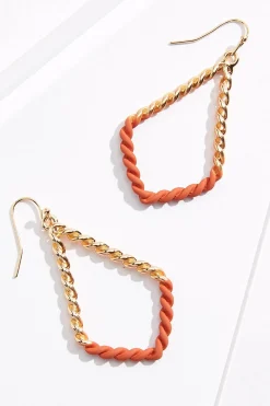 Rubber Twist Dangle Earrings