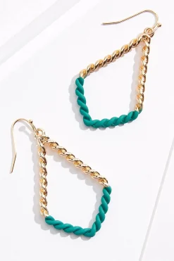 Rubber Twist Dangle Earrings