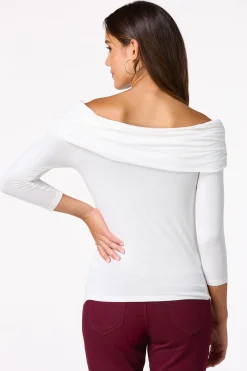 Ruched Draped Front Top