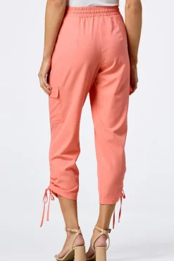 Ruched Drawstring Cargo Pants