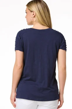 Ruched Shoulder Tee