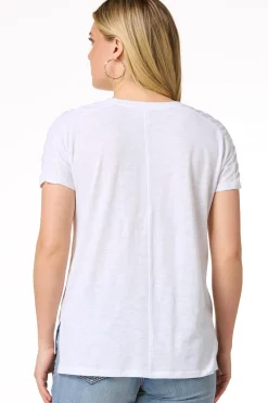 Ruched Shoulder Tee