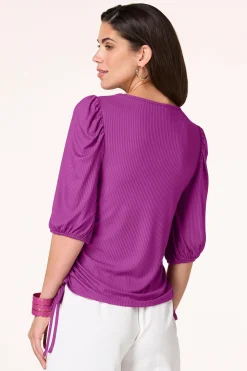Ruched Side Tie Top
