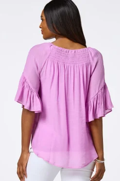 Ruffled Bell Sleeve Top