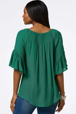 Ruffled Bell Sleeve Top