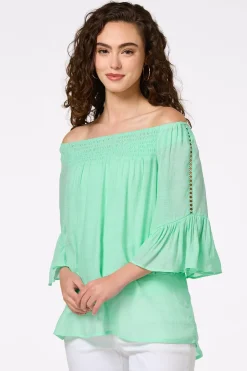 Ruffled Bell Sleeve Top