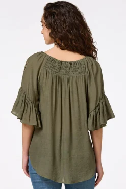 Ruffled Bell Sleeve Top