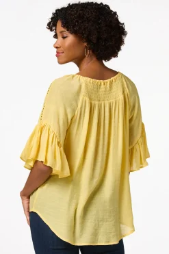 Ruffled Bell Sleeve Top