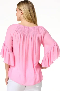 Ruffled Bell Sleeve Top