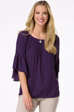 Ruffled Bell Sleeve Top
