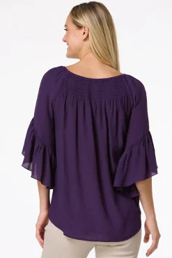 Ruffled Bell Sleeve Top