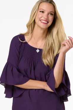 Ruffled Bell Sleeve Top