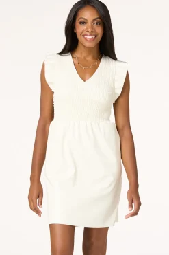 Ruffled Faux Leather Dress