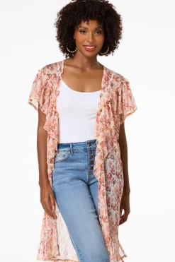 Ruffled Lace Kimono