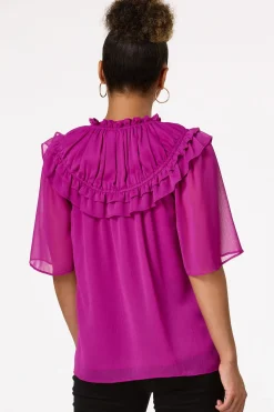 Ruffled Neck Top