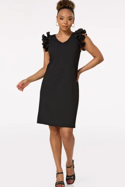 Ruffled Sleeve Dress